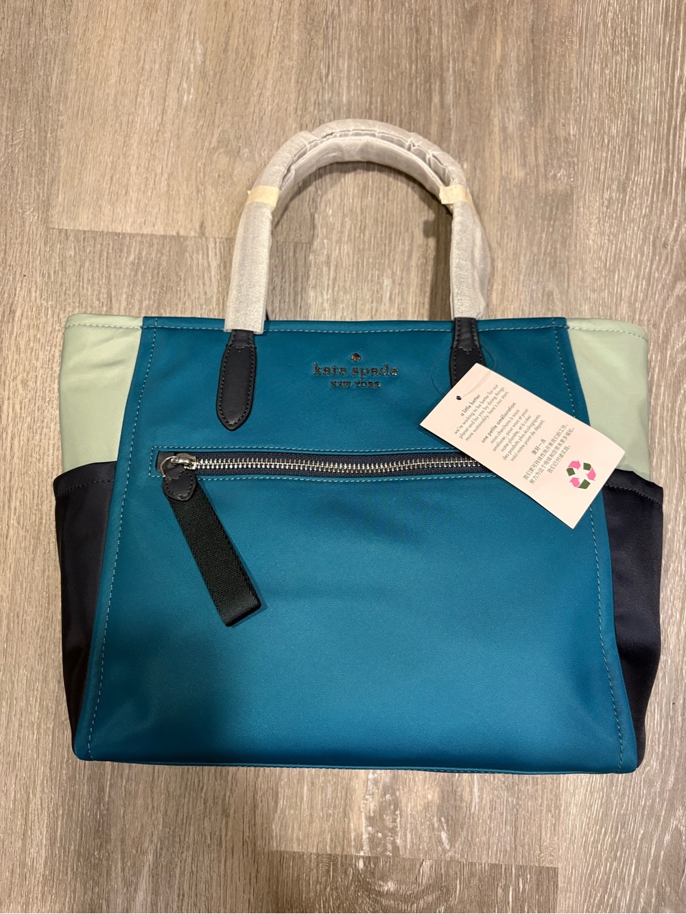 kate spade Teal, Mint & Navy Colorblock Tote